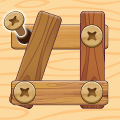 Wood Puzzle: Nuts & Bolts（ウッドパズル: ナッツ＆ボルト）【Android】